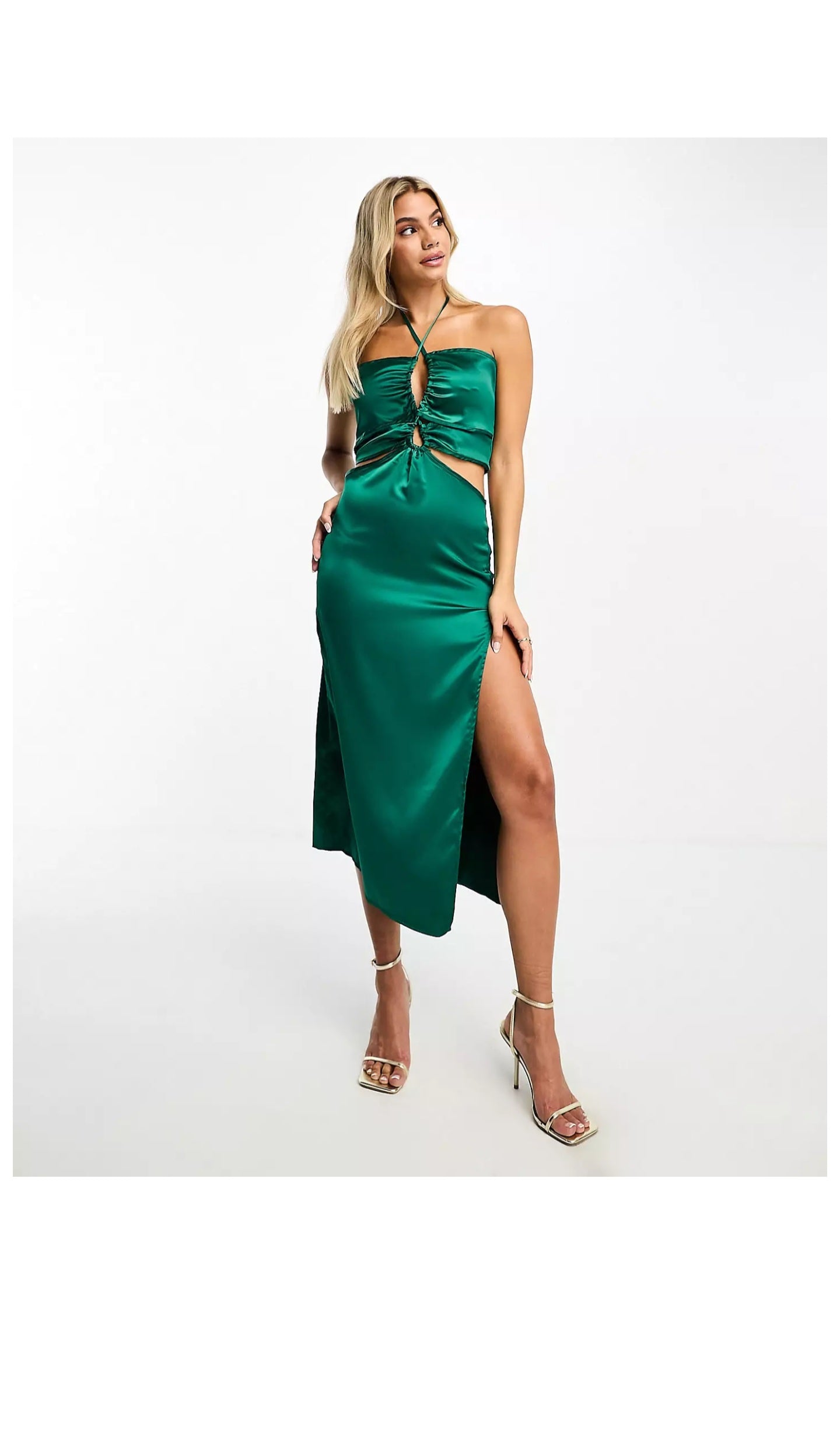 Maxi vestido satinado