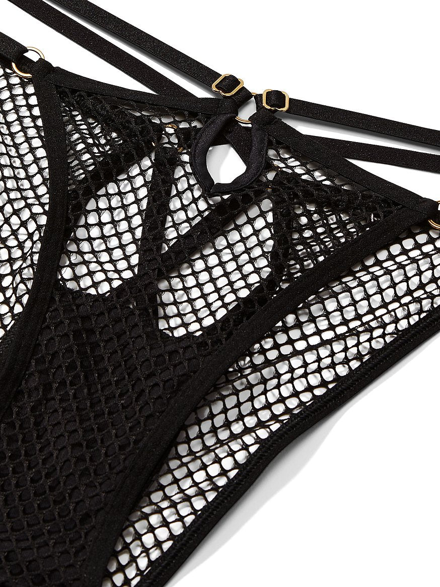 Open-Back Fishnet String Cheeky Panty