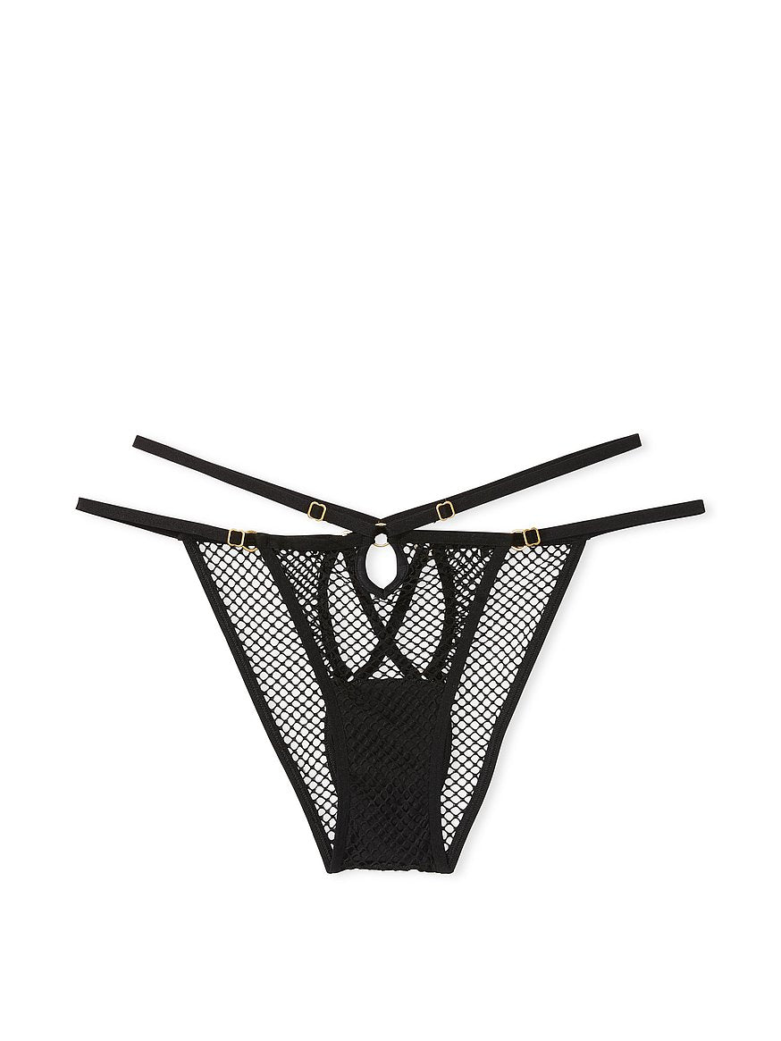 Open-Back Fishnet String Cheeky Panty
